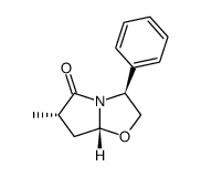 (3S,6S,7aR)-6-methyl-3-phenyltetrahydropyrrolo[2,1-b]oxazol-5(6H)-one结构式
