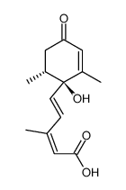 (2Z,4E)-5-((1R,6R)-1-Hydroxy-2,6-dimethyl-4-oxo-cyclohex-2-enyl)-3-methyl-penta-2,4-dienoic acid结构式