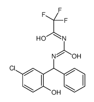 N-[[(5-chloro-2-hydroxy-phenyl)-phenyl-methyl]carbamoyl]-2,2,2-trifluo ro-acetamide结构式