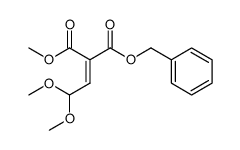 1-benzyl 3-methyl 2-(2,2-dimethoxyethylidene)malonate结构式