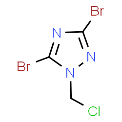 3,5-Dibromo-1-(chloromethyl)-1H-1,2,4-triazole Structure