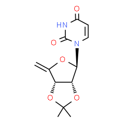 2'-O,3'-O-Isopropylidene-4',5'-didehydro-5'-deoxyuridine structure