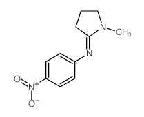 Pyrrolidine, 1-methyl-2-((p-nitrophenyl)imino)-结构式