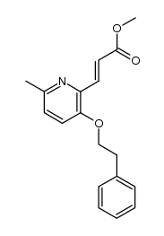 (E)-3-[6-methyl-3-(2-phenylethoxy)-2-pyridinyl]-2-propenoic acid methyl ester结构式