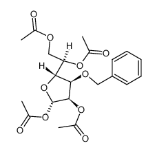 3-O-benzyl-1,2:5,6-tetra-O-acetyl-β-D-allofuranose Structure