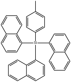 (p-tolyl)tris(1-naphthyl)silane结构式