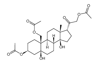 3β,19,21-triacetoxy-5,14-dihydroxy-5β,14β,17βH-pregnan-20-one结构式