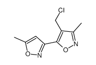 4-(chloromethyl)-3-methyl-5-(5-methylisoxazol-3-yl)isoxazole结构式