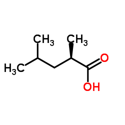 (2R)-2,4-Dimethylpentanoic acid结构式