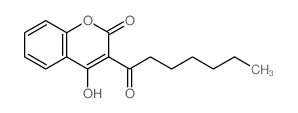 3-Heptanoyl-4-hydroxy-2H-chromen-2-one结构式