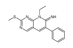 8-ethyl-2-(methylthio)-6-phenylpyrido[2,3-d]pyrimidin-7(8H)-imine结构式