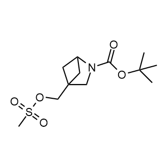 tert-Butyl 4-(((methylsulfonyl)oxy)methyl)-2-azabicyclo[2.1.1]hexane-2-carboxylate structure