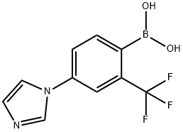 2-Trifluoromethyl-4-(imidazol-1-yl)phenylboronic acid Structure