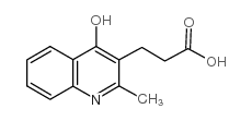 3-(4-羟基-2-甲基-3-喹啉)-丙酸结构式