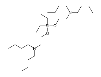 N,N'-[(Diethylsilanediyl)bis(oxyethylene)]bis(dibutylamine)结构式