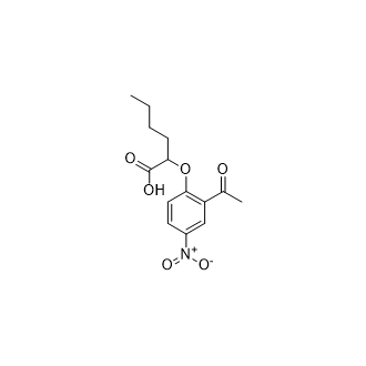 2-(2-Acetyl-4-nitrophenoxy)hexanoic acid picture