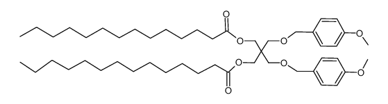 2,2-bis(((4-methoxybenzyl)oxy)methyl)propane-1,3-diyl ditetradecanoate结构式