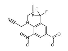 2-[2,4-dinitro-N-prop-2-enyl-6-(trifluoromethyl)anilino]acetonitrile结构式