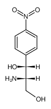 D(-)-Treo-1-(p-nitrophenyl)-2-amino-1,3-propanediol structure