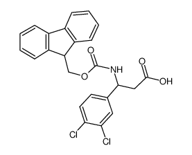 3-(3,4-dichloro-phenyl)-3-(9 h-fluoren-9-ylmethoxycarbonylamino)-propionic acid结构式