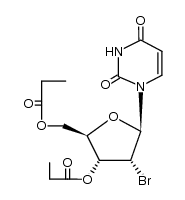 2'-bromo-3',5'-di-O-propionyl-2'-deoxyuridine结构式