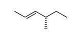 (S)-4-methyl-hex-2t-ene结构式