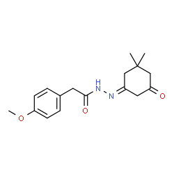N'-[(1E)-3,3-Dimethyl-5-oxocyclohexylidene]-2-(4-methoxyphenyl)acetohydrazide Structure