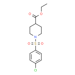 ethyl 1-[(4-chlorophenyl)sulfonyl]piperidine-4-carboxylate structure