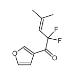 3-Penten-1-one, 2,2-difluoro-1-(3-furanyl)-4-methyl- (9CI) Structure