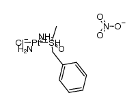 trans-[PtCl(CH3SOCH2C6H5)(NH3)2]NO3结构式