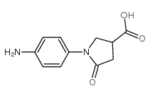 1-(4-aminophenyl)-5-oxopyrrolidine-3-carboxylic acid structure