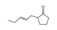 2-pentenyl cyclopentanone Structure
