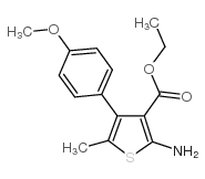 2-氨基-4-(4-甲氧基苯基)-5-甲基-3-噻吩羧酸乙酯结构式