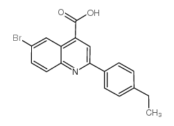 6-BROMO-2-(4-ETHYLPHENYL)QUINOLINE-4-CARBOXYLICACID structure