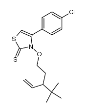 N-[3-(tert-butyl)-4-penten-1-oxy]-4-(p-chlorophenyl)thiazole-2(3H)-thione结构式