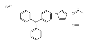 (R)-(-)-乙酰基羰基(eta5-2,4-环戊并二烯-1-基)(三苯基膦)铁结构式