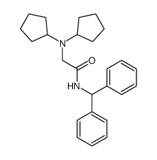 N-benzhydryl-2-(dicyclopentylamino)acetamide structure