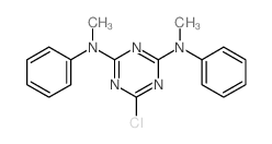 2-CHLORO-4,6-BIS(N-METHYLANILINO)-S-TRIAZINE结构式