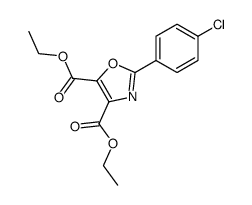 2-(4-chloro-phenyl)-oxazole-4,5-dicarboxylic acid diethyl ester结构式