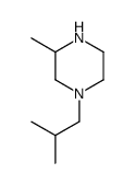 3-methyl-1-(2-methylpropyl)piperazine Structure