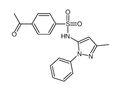 4-acetyl-N-(5-methyl-2-phenylpyrazol-3-yl)benzenesulfonamide Structure