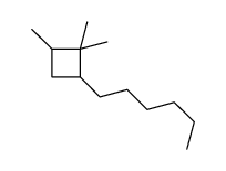 2-hexyl-1,1,4-trimethylcyclobutane Structure