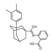 2-[[3-(3,4-dimethylphenyl)adamantane-1-carbonyl]amino]benzoic acid Structure