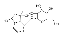 1,4a,5,6,7,7a-hexahydro-5,7-dihydroxy-7-methylcyclopenta[c]pyran-1-yl-beta-D-glucopyranoside Structure