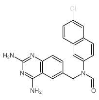 N-(6-chloronaphthalen-2-yl)-N-[(2,4-diaminoquinazolin-6-yl)methyl]formamide结构式