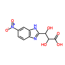 2,3-DIHYDROXY-3-(5-NITRO-1 H-BENZOIMIDAZOL-2-YL)-PROPIONIC ACID结构式