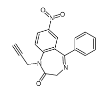 7-nitro-5-phenyl-1-prop-2-ynyl-3H-1,4-benzodiazepin-2-one Structure