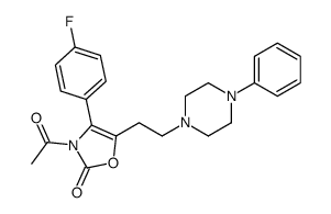 3-acetyl-4-(4-fluorophenyl)-5-[2-(4-phenylpiperazin-1-yl)ethyl]-1,3-oxazol-2-one结构式