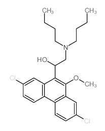 2-(dibutylamino)-1-(2,7-dichloro-10-methoxy-phenanthren-9-yl)ethanol结构式