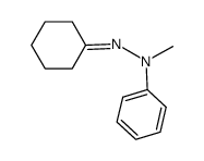 2-cyclohexylidene-1-methyl-1-phenylhydrazine结构式